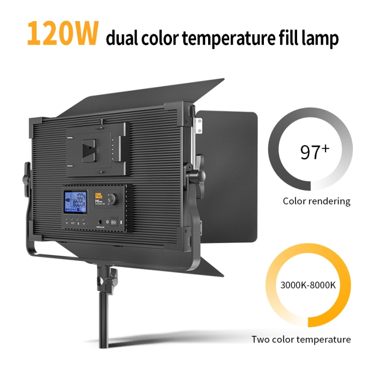 Pixel P45pro High Bright Dual Color Temperature Fill Light 120W Normal Bright Studio Camera Soft Light(A Set With UK Plug Adaptor) - by Pixel | Online Shopping UK | buy2fix