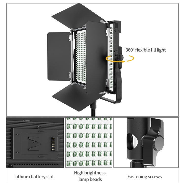 Pixel P45pro High Bright Dual Color Temperature Fill Light 120W Normal Bright Studio Camera Soft Light(A Set With UK Plug Adaptor) - by Pixel | Online Shopping UK | buy2fix