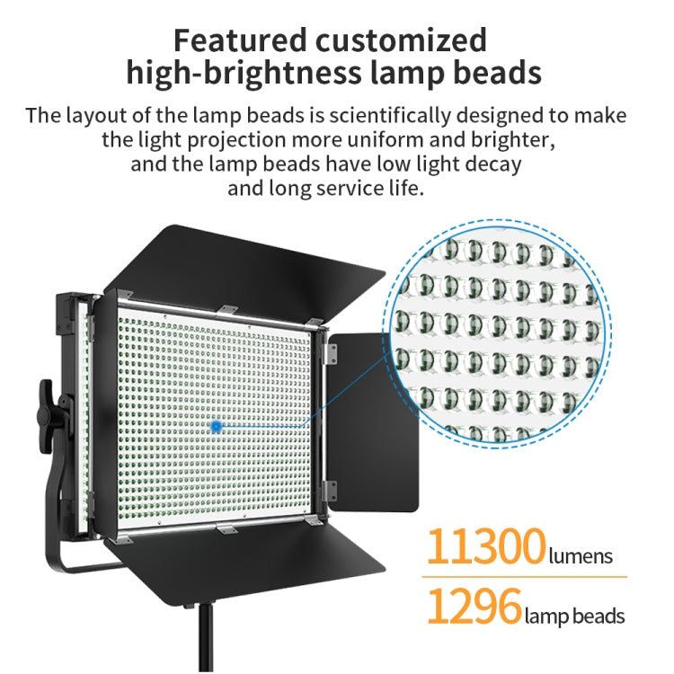 Pixel P45pro High Bright Dual Color Temperature Fill Light 120W Normal Bright Studio Camera Soft Light(A Set With US Plug Adaptor) - by Pixel | Online Shopping UK | buy2fix