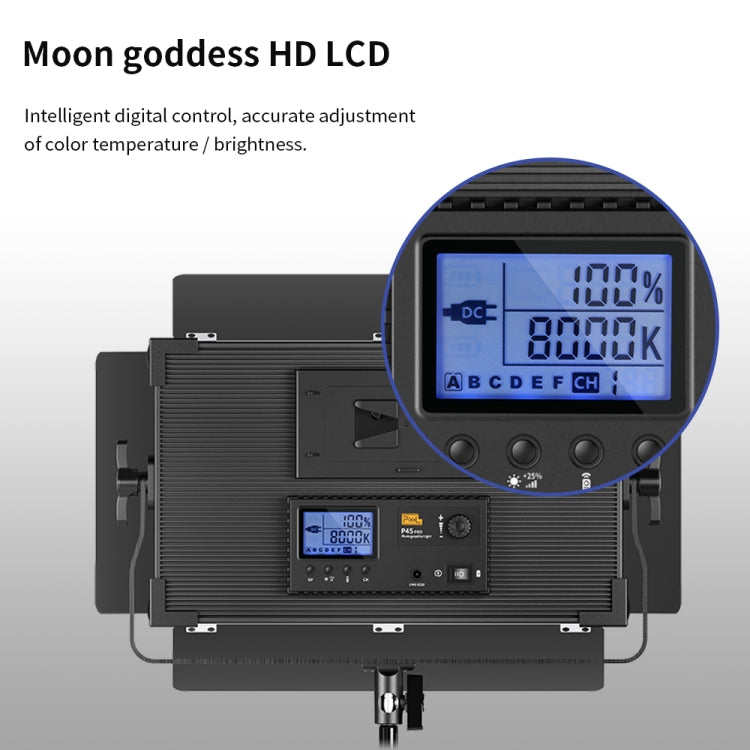 Pixel P45pro High Bright Dual Color Temperature Fill Light 120W Normal Bright Studio Camera Soft Light(A Set With US Plug Adaptor) - by Pixel | Online Shopping UK | buy2fix