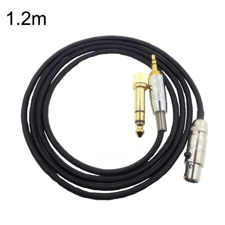 1.2m For K240 / K141 / K271 / K702 / Q701 / K712 Headphone Cable Mini Cartoon Head Upgrade Line(Black) - Headset Accessories by buy2fix | Online Shopping UK | buy2fix