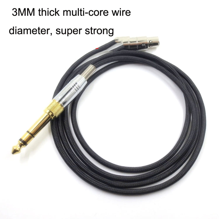 1.2m For K240 / K141 / K271 / K702 / Q701 / K712 Headphone Cable Mini Cartoon Head Upgrade Line(Black) - Headset Accessories by buy2fix | Online Shopping UK | buy2fix