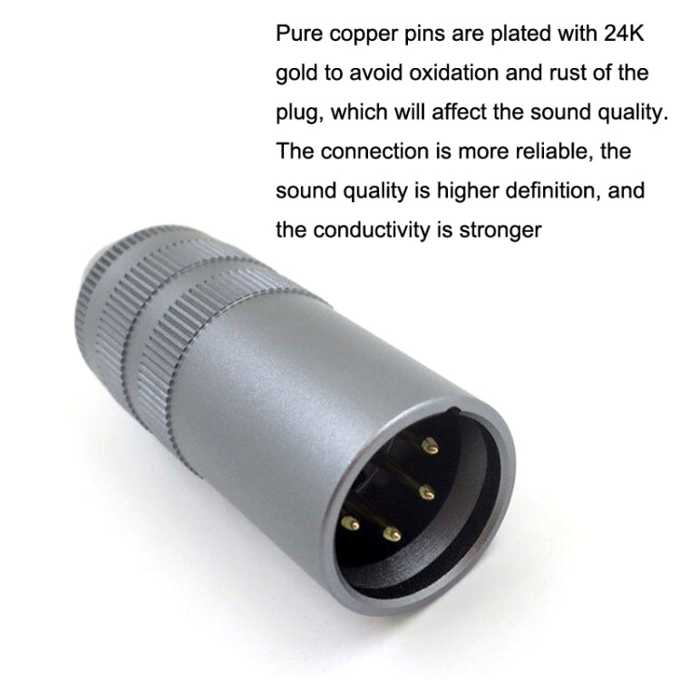 4 Core XLR to 3.5mm Amplifier Balance Female Headphone Adapter - Audio Adapter by buy2fix | Online Shopping UK | buy2fix