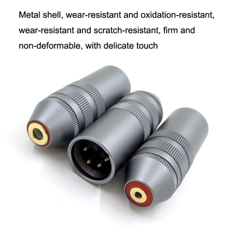 4 Core XLR to 3.5mm Amplifier Balance Female Headphone Adapter - Audio Adapter by buy2fix | Online Shopping UK | buy2fix