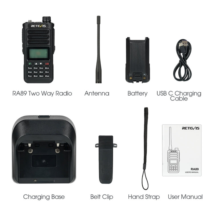 RETEVIS RA89 UV Dual-segment IP68 Waterproof Dual-guard Dual-standby Walkie Talkie(US Frequency 144-148/420-450MHz) by RETEVIS