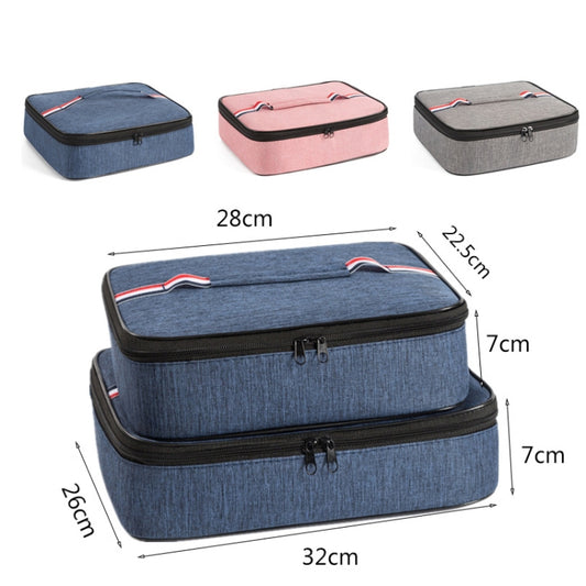 2pcs Small Waterproof Portable Lunch Bag Outdoor Picnic Lunch Box Insulation Bag(Pink) by buy2fix