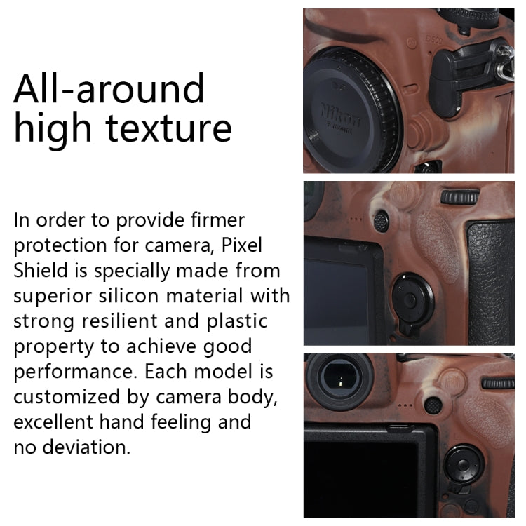 Pixel P001 For Nikon D500 Camera Silicone Protector Case(Desert Camouflage) - Protective Case by Pixel | Online Shopping UK | buy2fix