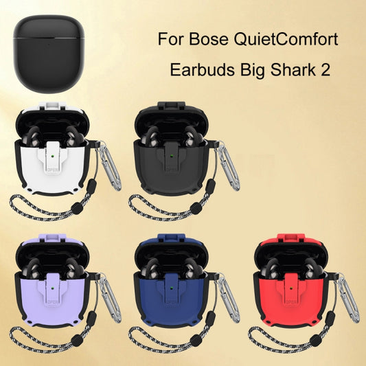For Bose QuietComfort Earbuds Big Shark 2 Generation Split Protective Case(Purple) by buy2fix