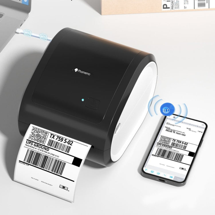 Phomemo D520-BT Bluetooth Thermal Shipping Label Printer Wireless Desktop Printer For Barcode Address Labels, Size: EU(Pink White) - Receipt Printers by Phomemo | Online Shopping UK | buy2fix