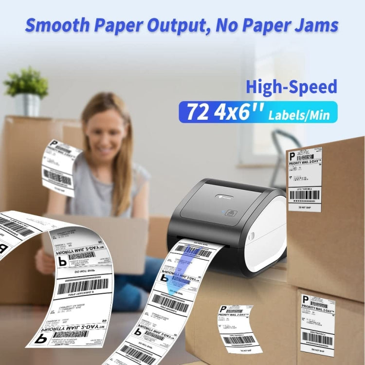 Phomemo D520-BT Bluetooth Thermal Shipping Label Printer Wireless Desktop Printer For Barcode Address Labels, Size: EU(Pink White) - Receipt Printers by Phomemo | Online Shopping UK | buy2fix