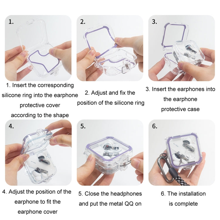 For Nothing Ear 2 Hollow Transparent Earphone Shockproof PC Case(D31) by buy2fix
