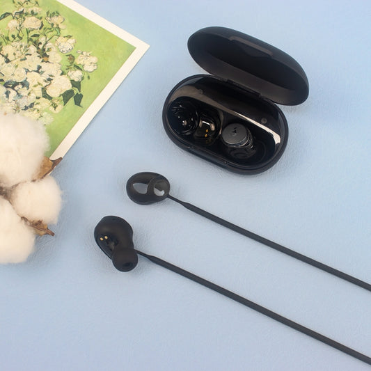 For Anker Soundcore Space A40 2pcs Headphones Silicone Anti-Lost Cord(Black) by buy2fix