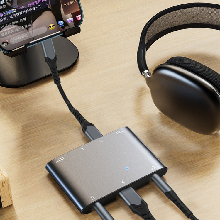 2 In 1 8 Pin+Type-C/USB-C Stereo Dual Channel Sound Card Live Converter(Upgraded Version) by buy2fix