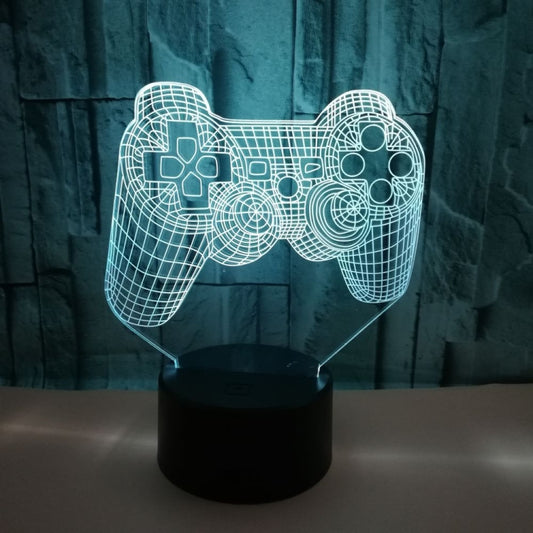 3D Game Handle Three-dimensional Colorful LED Lights, Style: Touch Black Base - Novelty Lighting by buy2fix | Online Shopping UK | buy2fix