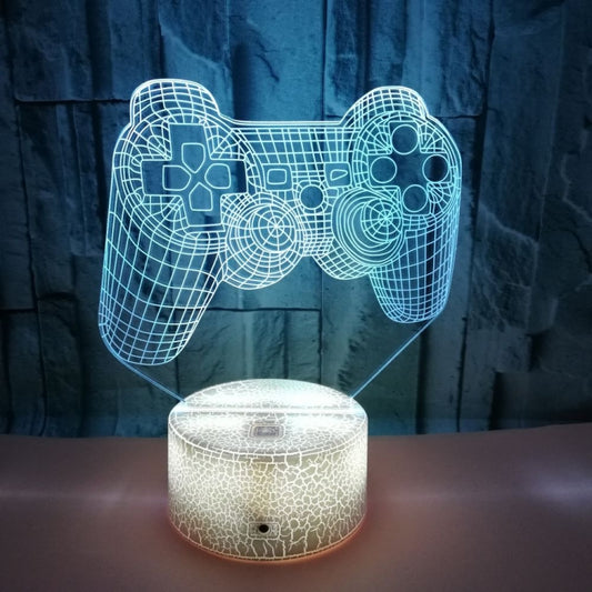 3D Game Handle Three-dimensional Colorful LED Lights, Style: Touch Crack Base+Remote Control - Novelty Lighting by buy2fix | Online Shopping UK | buy2fix