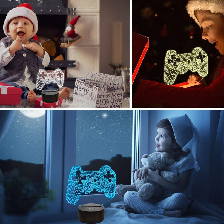3D Game Handle Three-dimensional Colorful LED Lights, Style: Touch Black Base+Remote Control - Novelty Lighting by buy2fix | Online Shopping UK | buy2fix