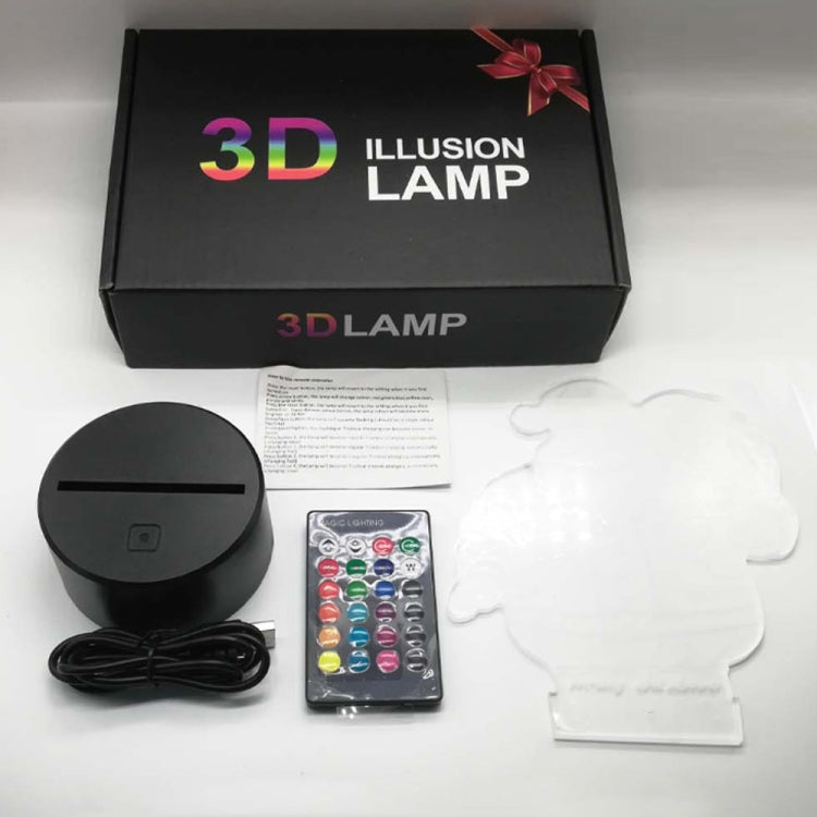 3D Game Handle Three-dimensional Colorful LED Lights, Style: Touch Black Base+Remote Control - Novelty Lighting by buy2fix | Online Shopping UK | buy2fix