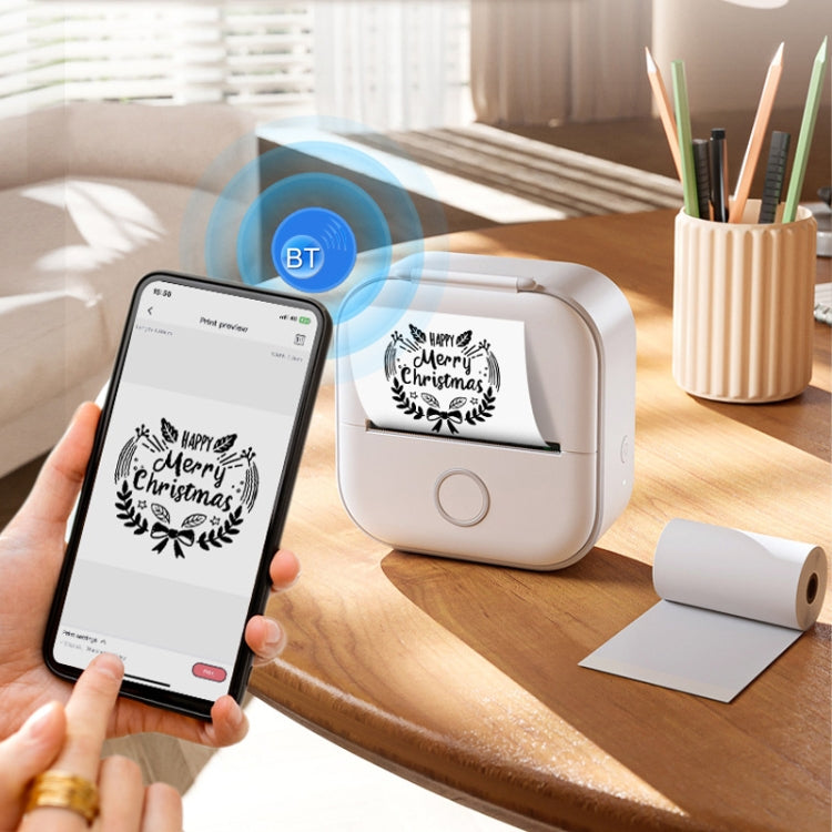Phomemo T02 Gift Box Phone Bluetooth Mini Printer Photo Thermal Printer Family Student Wrong Question Printer(White) - Photo Printers by Huawei | Online Shopping UK | buy2fix