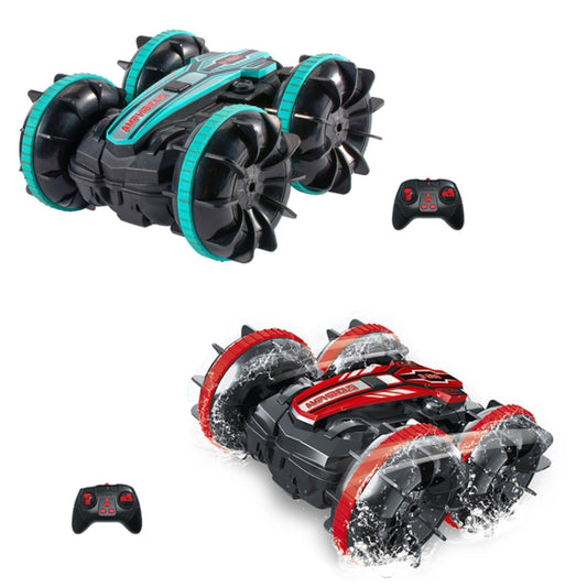 2.4G Amphibious Stunt Remote Control Car Double-sided Rolling Driving Children Electric Toys(Red) by buy2fix
