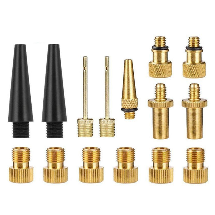 15 in 1 SV/AV/DV Bicycle Valve Adapter Set Bike Ball Pump Accessories - Tire Valve Caps by buy2fix | Online Shopping UK | buy2fix