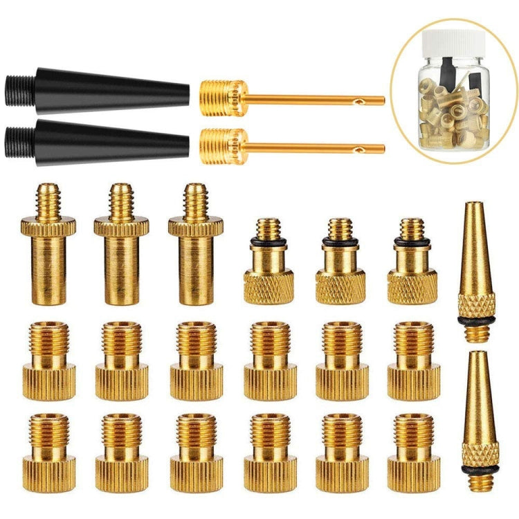 24 in 1 SV/AV/DV Bicycle Valve Adapter Set Bike Ball Pump Accessories - Tire Valve Caps by buy2fix | Online Shopping UK | buy2fix