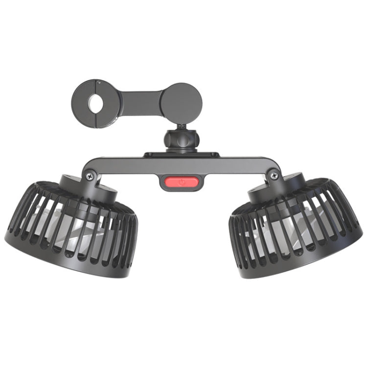 5V 2A Car Rear Seat Back USB Interface Powerful Double-headed Fan(F4207) - Heating & Fans by buy2fix | Online Shopping UK | buy2fix