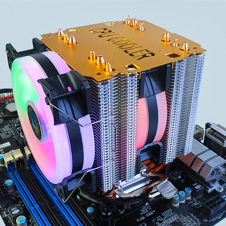 EVESKY 600 Desktop Computer 4 Copper Tube Mute CPU Cooling Fan, Color: Color Single Fan - Fan Cooling by EVESKY | Online Shopping UK | buy2fix