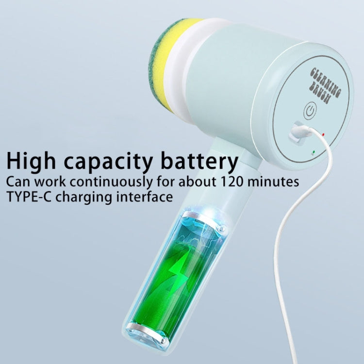Multifunctional Handheld Wireless Folding Electric Cleaning Brush(Mint Green) - Sponges, Cloths & Brushes by buy2fix | Online Shopping UK | buy2fix