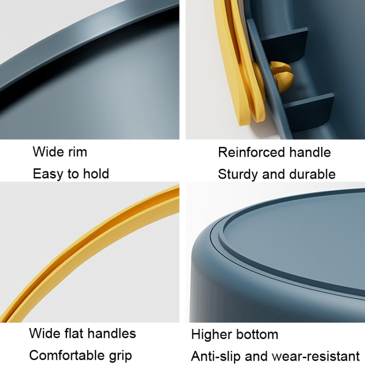 Small 4.6L Folding Thickened Portable Plastic Bucket Outdoor Fishing Barrel Car Travel Wash Barrel(Deep Blue) - Kettles by buy2fix | Online Shopping UK | buy2fix