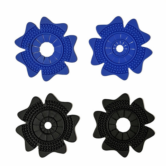 4sets Car Universal Wiper Hole Protective Cover PVC Dustproof Snowproof Wiper Pad(Blue Big Hole) by buy2fix