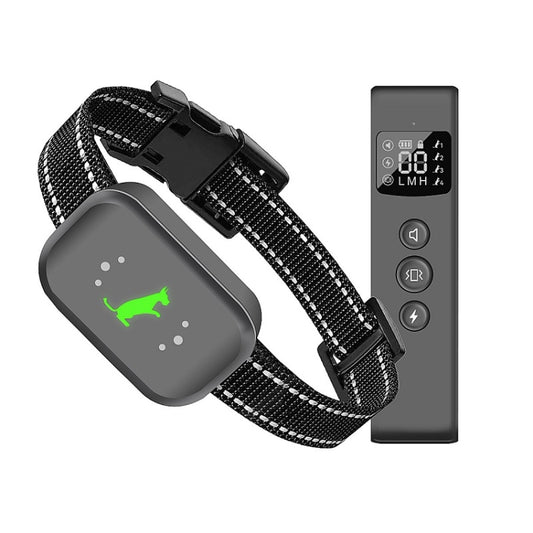 Smart Waterproof Electric Shock Dog Trainer Rechargeable Remote Bark Stopper(Black) by buy2fix