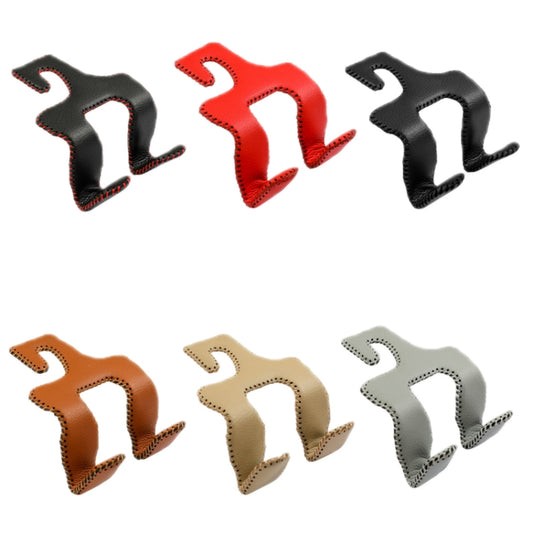 Car Double Hook Stainless Steel Rear Headrest Mobile Phone Holder(Red) by buy2fix