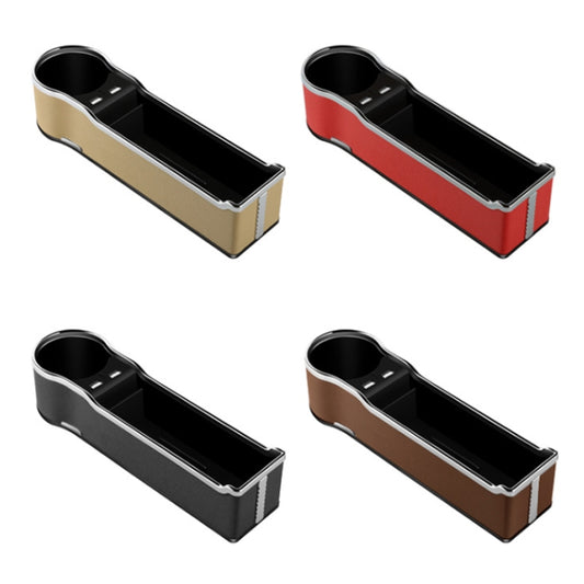 Car Seat Gap Storage Box Multifunctional Mobile Phone USB Charger, Color: QC3.0 Red by buy2fix