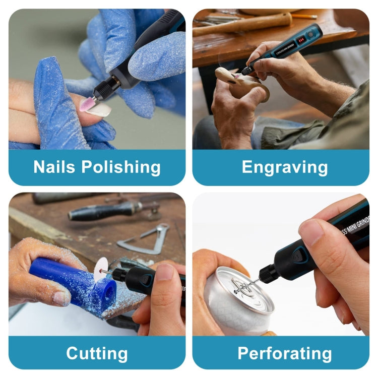 55-in-1 Rechargable Mini Electric Grinder Kit 3-speed Adjustable Miniature Electric Drill Manicure Tool - Abrasive Tools & Accessories by buy2fix | Online Shopping UK | buy2fix