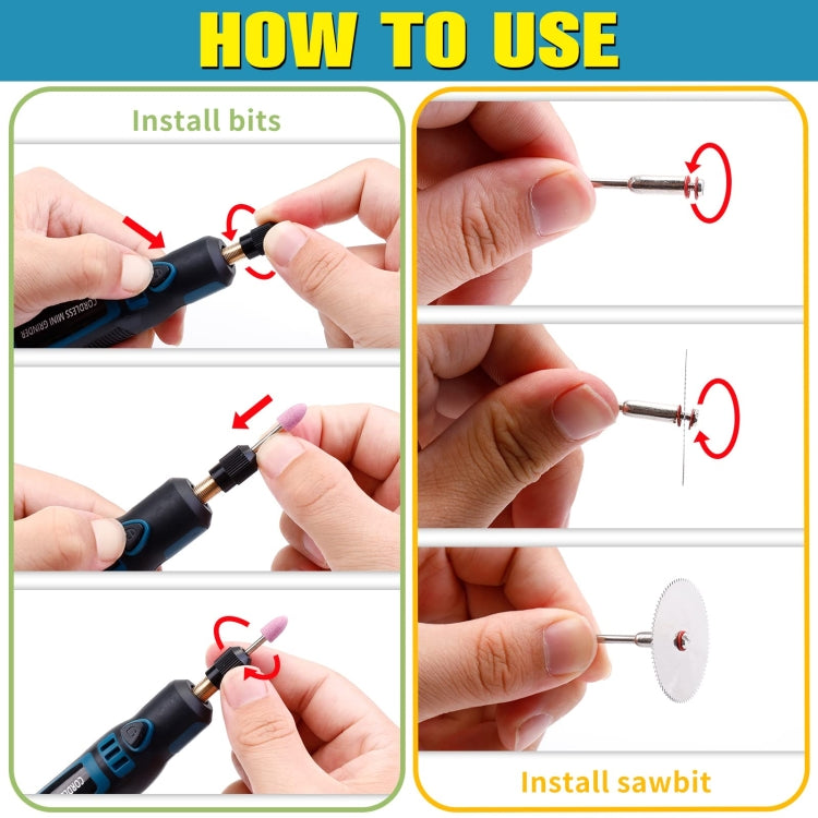 55-in-1 Rechargable Mini Electric Grinder Kit 3-speed Adjustable Miniature Electric Drill Manicure Tool - Abrasive Tools & Accessories by buy2fix | Online Shopping UK | buy2fix