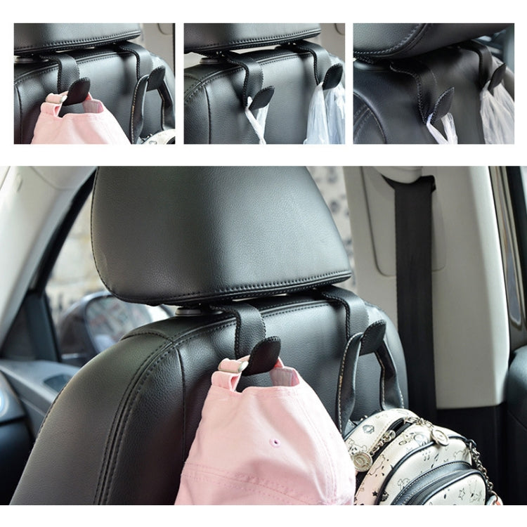 Car Hidden Multi-function Seat Back Seat Small Hook(Brown) by buy2fix