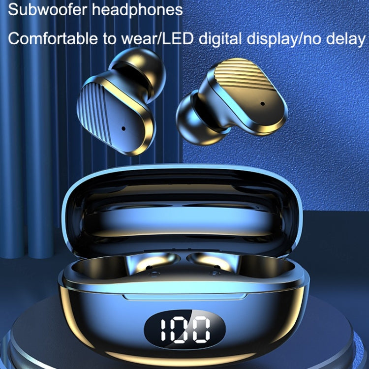 Digital Display Earphones In-Ear High Power Gaming Wireless Sports TWS Earphones(Black) - Bluetooth Earphone by buy2fix | Online Shopping UK | buy2fix