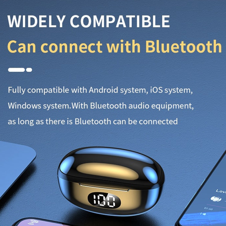 Digital Display Earphones In-Ear High Power Gaming Wireless Sports TWS Earphones(Black) - Bluetooth Earphone by buy2fix | Online Shopping UK | buy2fix