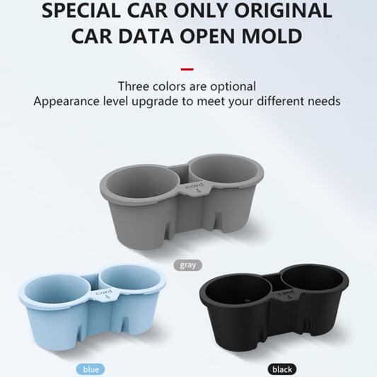 For Tesla Model3/Y Central Control Storage Silicone Cup Stopper(Black) by buy2fix