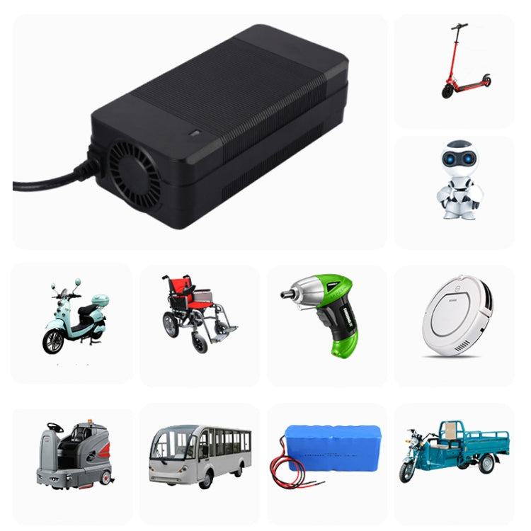 42V 4A Electric Scooter Charger Fan Type 36V Lithium Battery Charger EU Plug - Accessories & Parts by buy2fix | Online Shopping UK | buy2fix