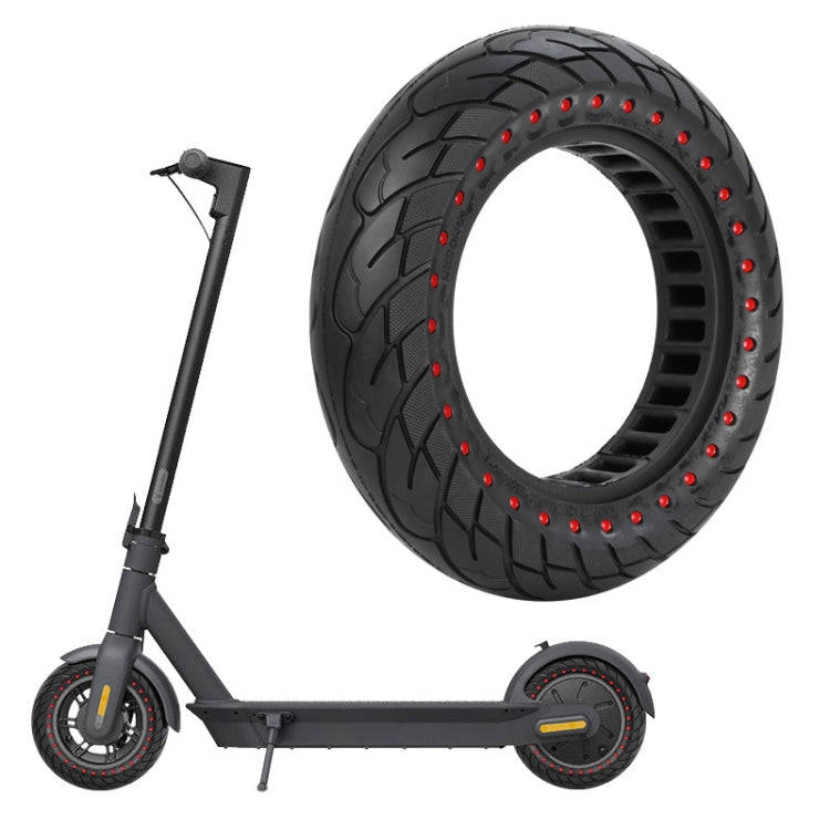 For Ninebot MAX G30 Electric Scooter 10x2.5 Inflatable Honeycomb Solid Run-flat Tire(44mm Slot Red) - Accessories & Parts by buy2fix | Online Shopping UK | buy2fix