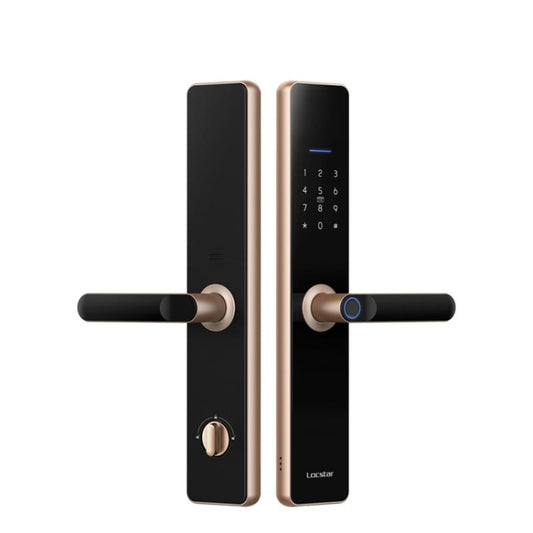 Wifi Fingerprint Lock Home Security Door Password Lock Supports APP Remote Unlocking(Rose Gold) by buy2fix