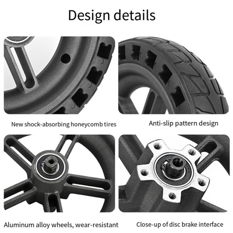 For Xiaomi M365 Electric Scooter 8.5-inch Rear Wheel Solid Shock-absorbing Honeycomb Tire with Hub(Black) by buy2fix