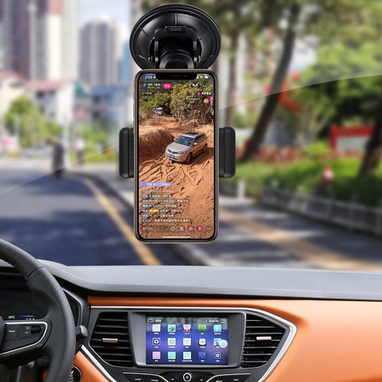 Car Suction Cup Mobile Phone Navigation Live Broadcast Shooting Bracket, Specification: Without Bluetooth by buy2fix