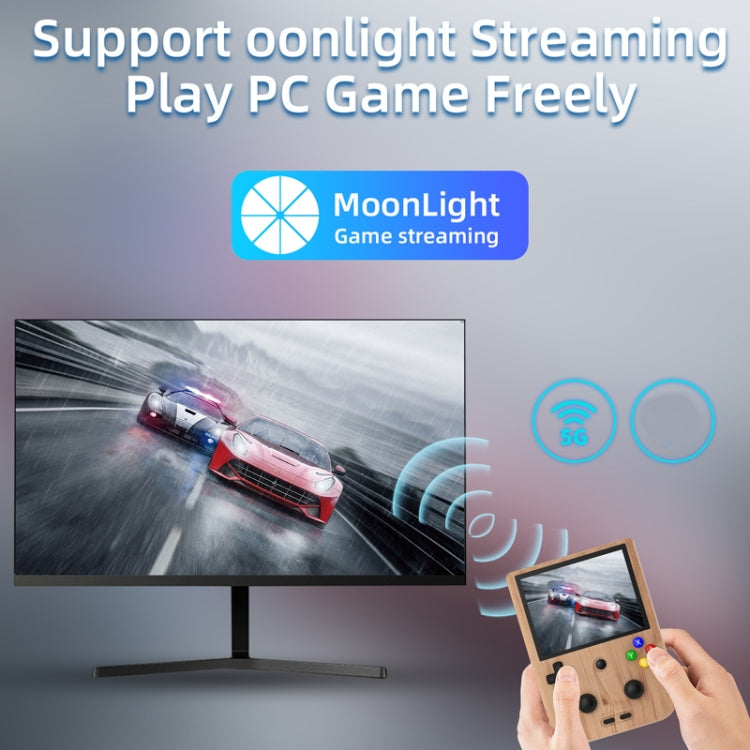 ANBERNIC RG405V 4+128G 7000+ Games Handheld Game Console 4-Inch IPS Screen Android 12 System T618 64-Bit Game Player(Wood Grain) - Pocket Console by ANBERNIC | Online Shopping UK | buy2fix