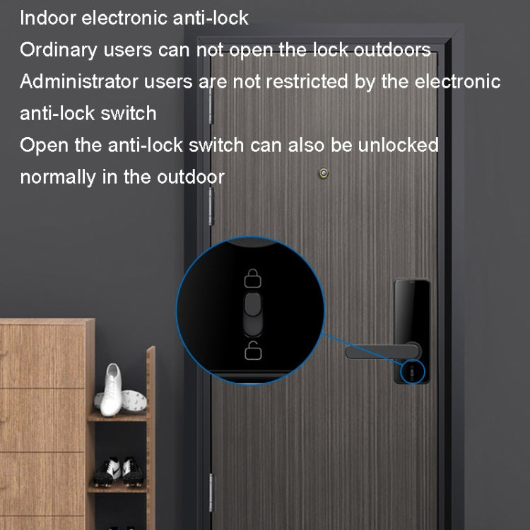 C89 Smart Fingerprint Password Lock Home Indoor Door TUYA System Lock(Silver) - Door Lock by buy2fix | Online Shopping UK | buy2fix