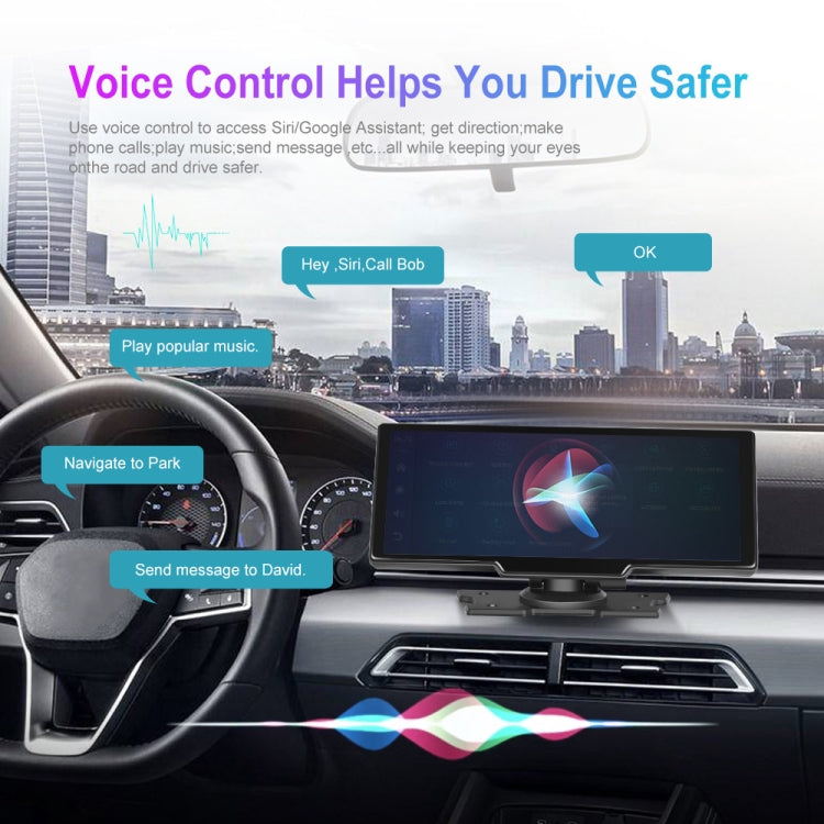 Car 10.26 Inch Portable Wireless CarPlay Display Android Auto Mobile Phone Screen - Car MP3 & MP4 & MP5 by buy2fix | Online Shopping UK | buy2fix