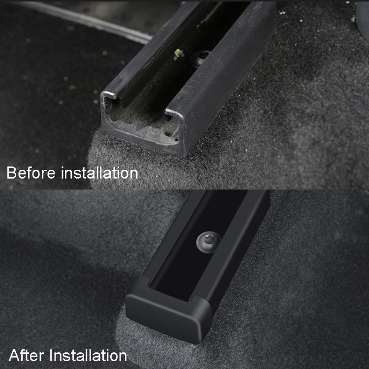 4pcs /Set For Tesla Model Y / 3 Seat Slide Anti Kick Plug Pulley Protective Cover Interior Modification Accessories by buy2fix