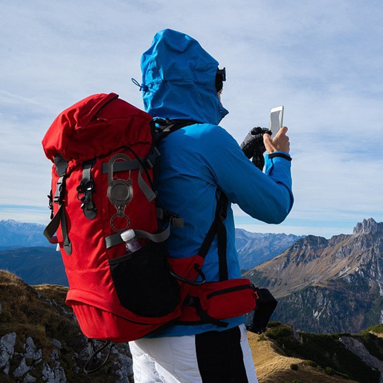 Flexible Climbing Backpack Buckle Retractable Pull Badges Reel Sports Keychain(Black) by buy2fix