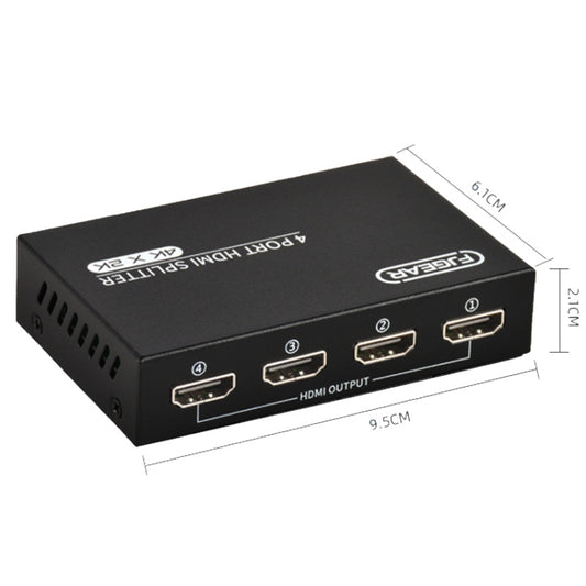 FJGEAR FJ-SM4K104 HD Audio/Video Splitter HDMI 1 In 4 Splitter(EU Plug) by FJGEAR